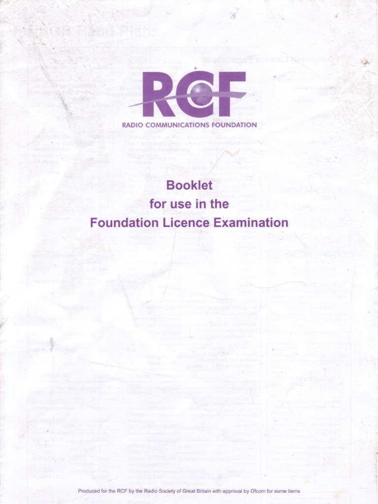 UK Amateur Radio Foundation Licence Resource Booklet PDF Amateur