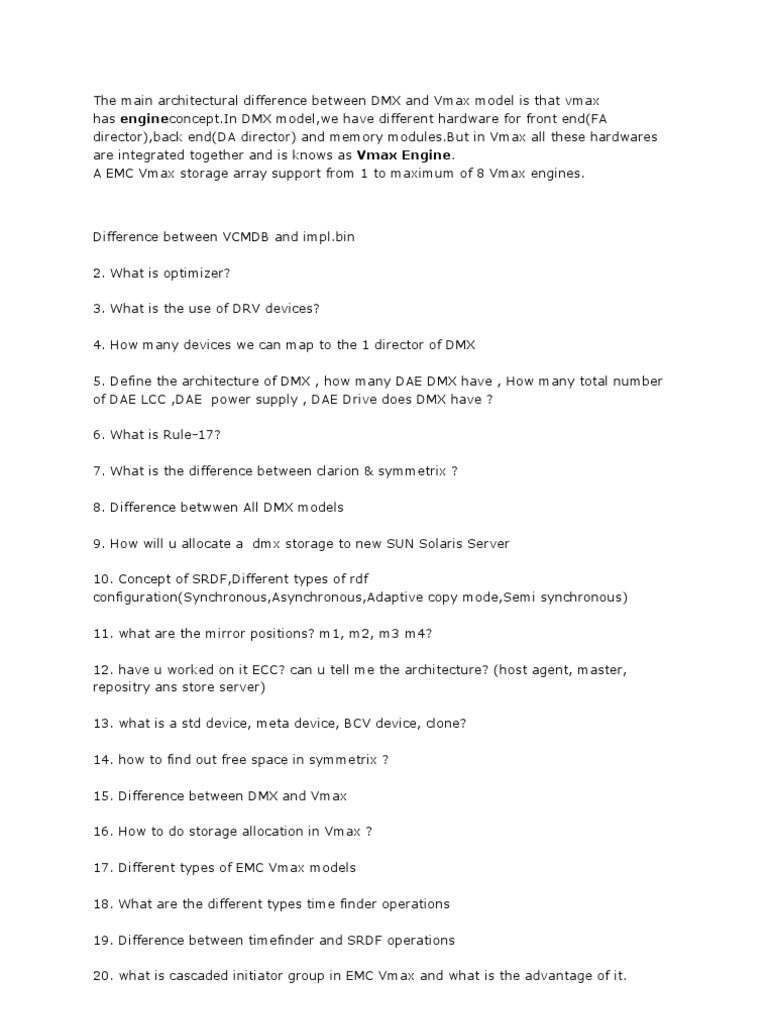 L1 IV Questions Vmax Architecture | Download Free PDF | Network ...