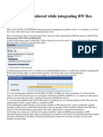 Points To Be Considered While Integrating BW Bex Queries With BO