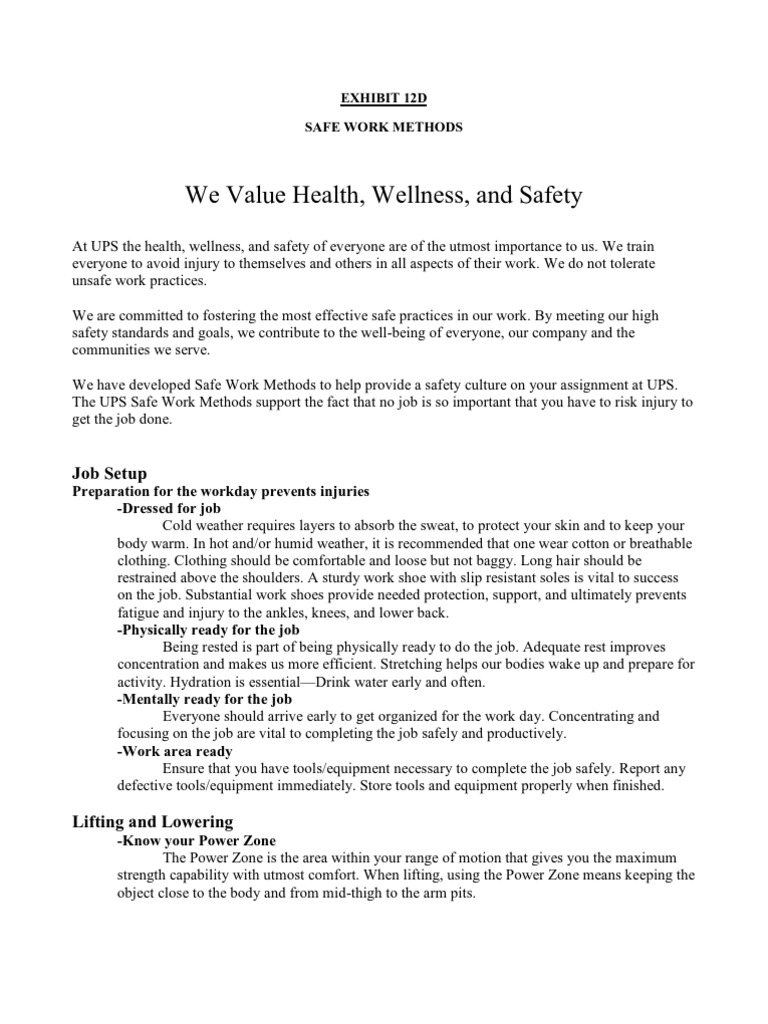 UPS Rules | Walking | Knee