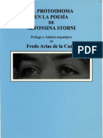 Protoidioma en La Poesia de Alfonsina Storni