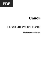 Canon iR2200 iR2800 iR3300 user manual