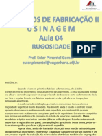 Aula 04 Epg - Usinagem - Rugosidade