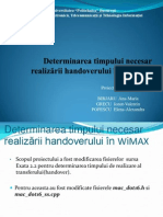 Determinarea Timpului Necesar Realizării Handoverului În WiMAX