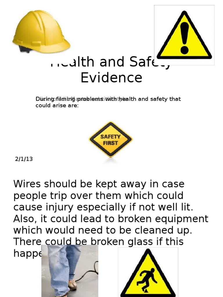 Health and Safety Evidence PDF