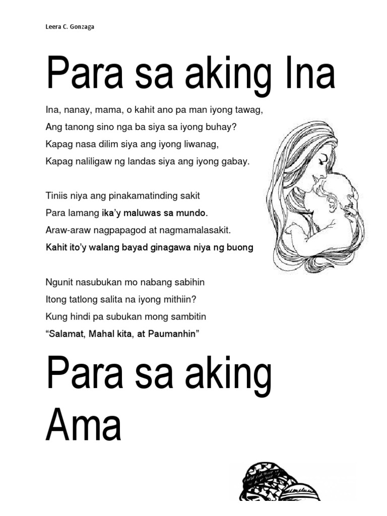 Spoken poetry tungkol sa isang ina picture