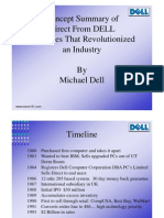 Concept Summary of Direct From DELL Strategies That Revolutionized An Industry by Michael Dell