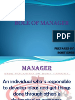 Role of Manager