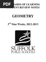 Geometry Crns 12-13 3rd Nine Weeks