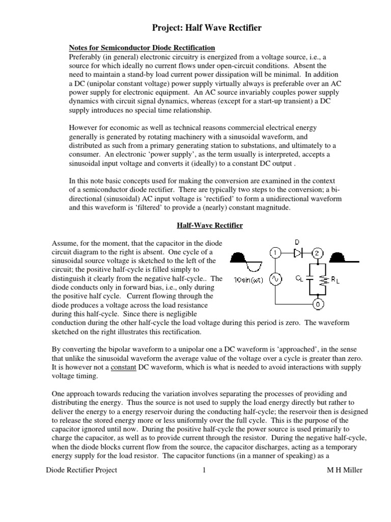Diode Rectifier Project | PDF