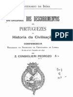 Influencia Dos Descobrimentos Dos Portugueses Na Historia Da Civilização, Por Consiglieri Pedroso