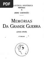 Memórias da grande guerra (1619-1919), por Jaime Cortesão
