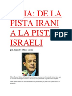 AMIA: DE LA PISTA IRANI A LA PISTA ISRAELI Por Alejandro Olmos Gaona