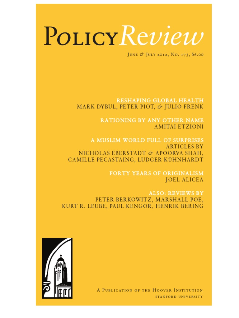Policy Review - June & July 2012, No. 173 | PDF | President's