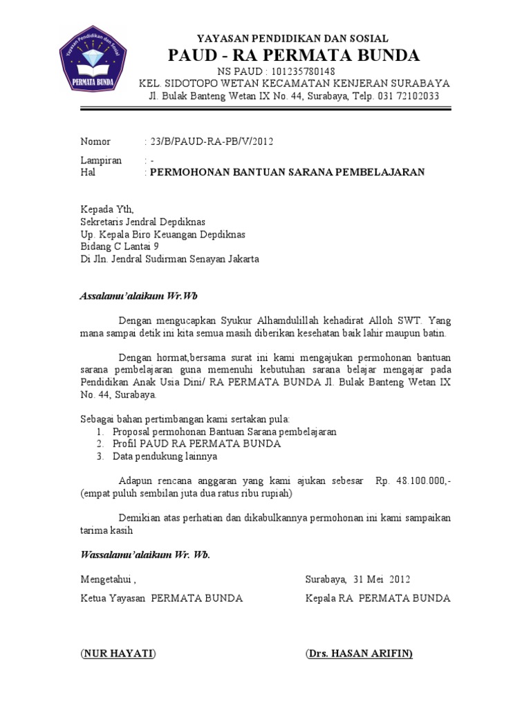 Download proposal bantuan dana