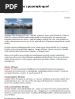 A São Paulo que a população quer