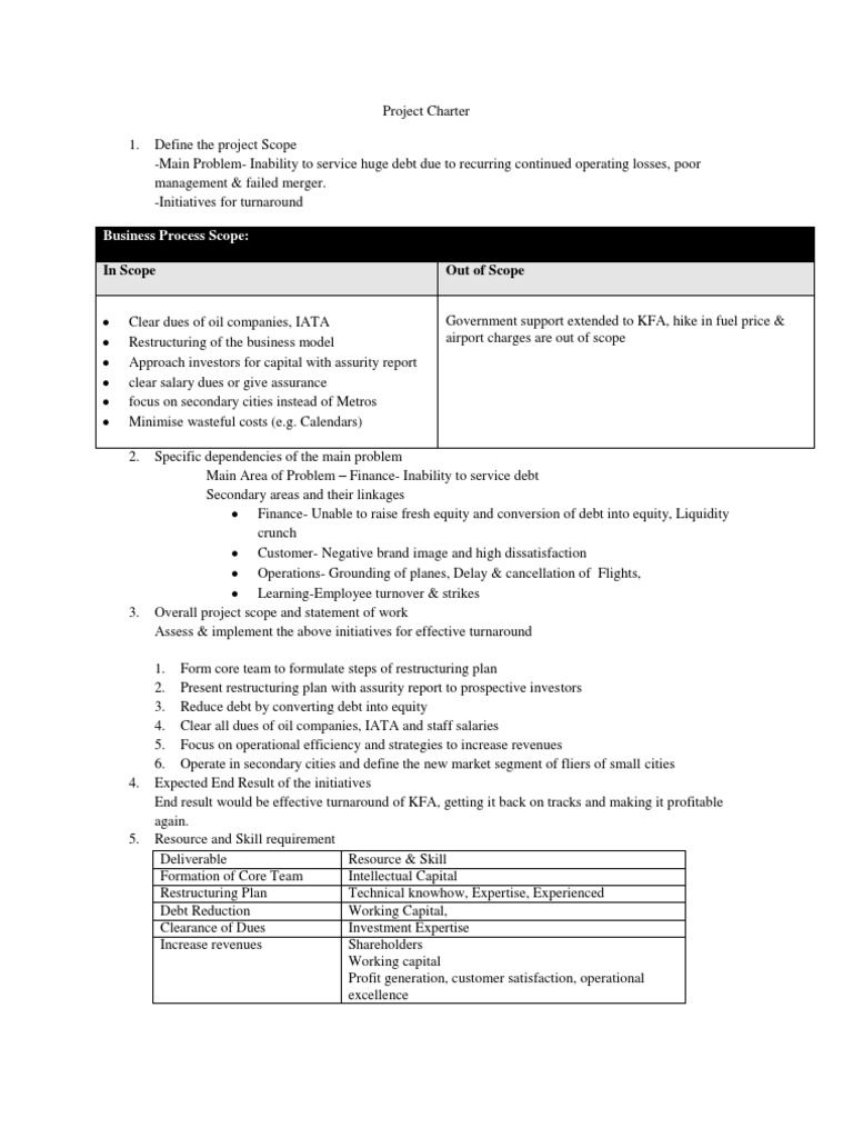 Project Charter | PDF