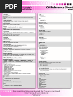 C# Cheap Sheet