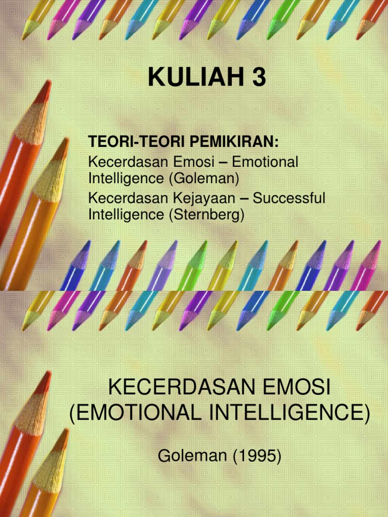 Teori Kecerdasan Emosi & Kejayaan | PDF