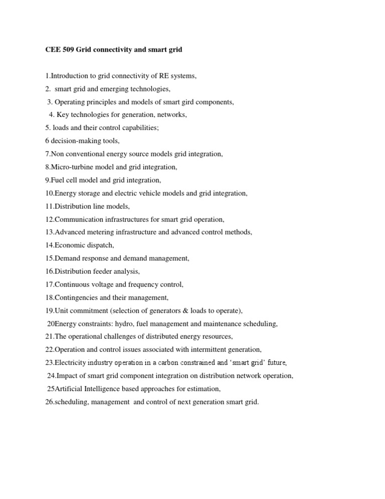Smart Grid Connectivity and Technologies | PDF