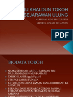  IBNU KHALDUN TOKOH SEJARAWAN ULUNG.