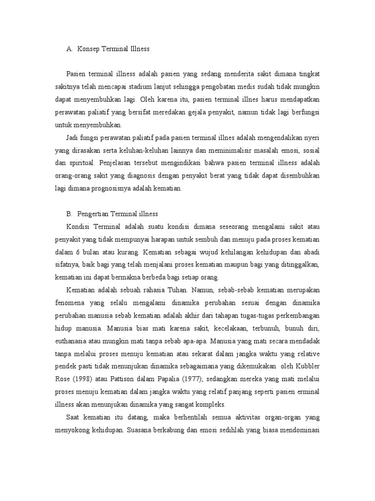 Terminal illness Essays