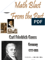 Carl Friedrich Gauss Blast From The Past