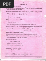 Fitjee Test Paper of Math