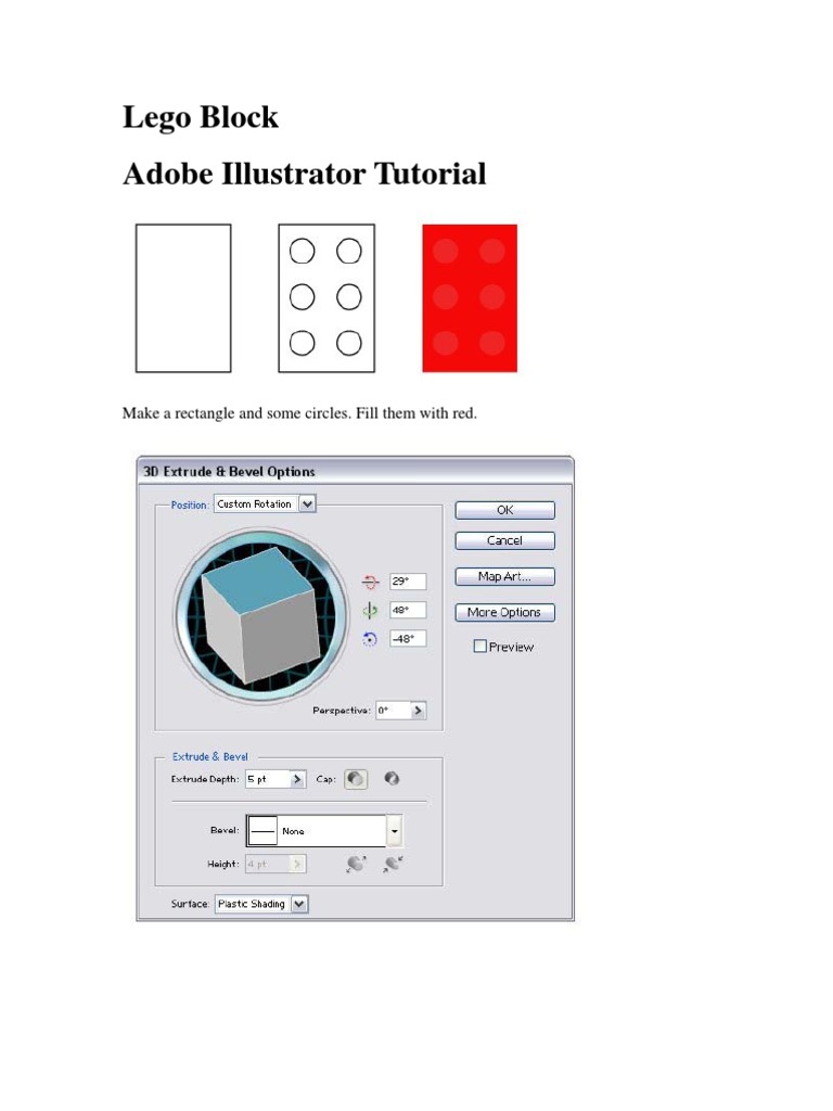 Lego Block Design in Illustrator Tutorial | PDF
