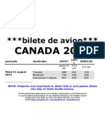 Oferta Preturi Bilete Canada Pana 31 Aug 13