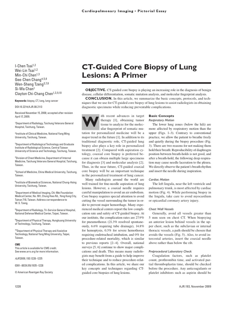 lung biopsy Biopsy Lung