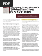 Professor Grant Horners Bible Reading System