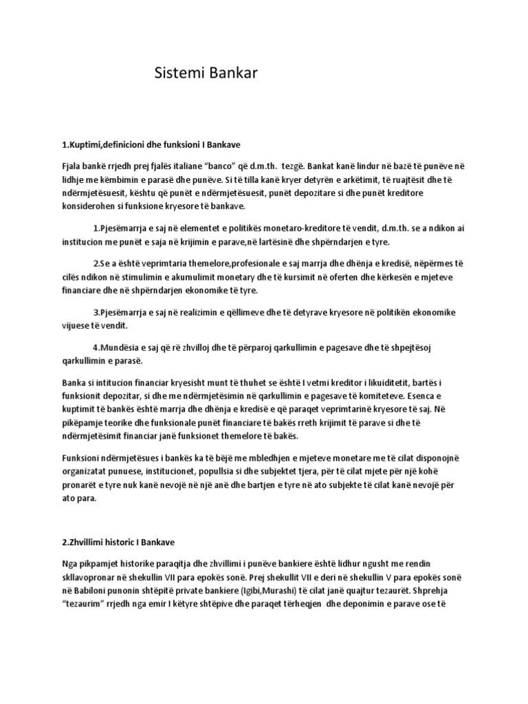 Sistemi Bankar | PDF
