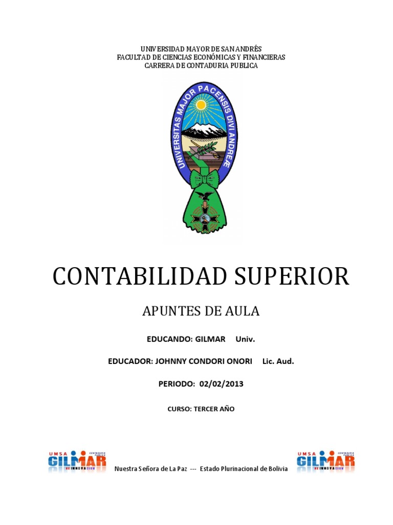 01 Contabilidad Superior | PDF | Estado financiero | Contabilidad