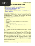 Download MATLAB Symbolic Mathematics Tutorial by eebeta SN12351246 doc pdf
