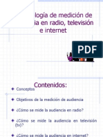 Medición audiencia radio tv internet