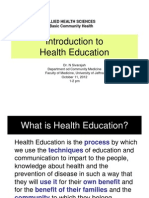 Introduction To Health Education