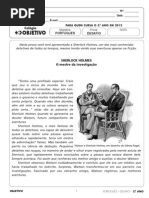 Prova Sobre Conto de Sherlok Holmes