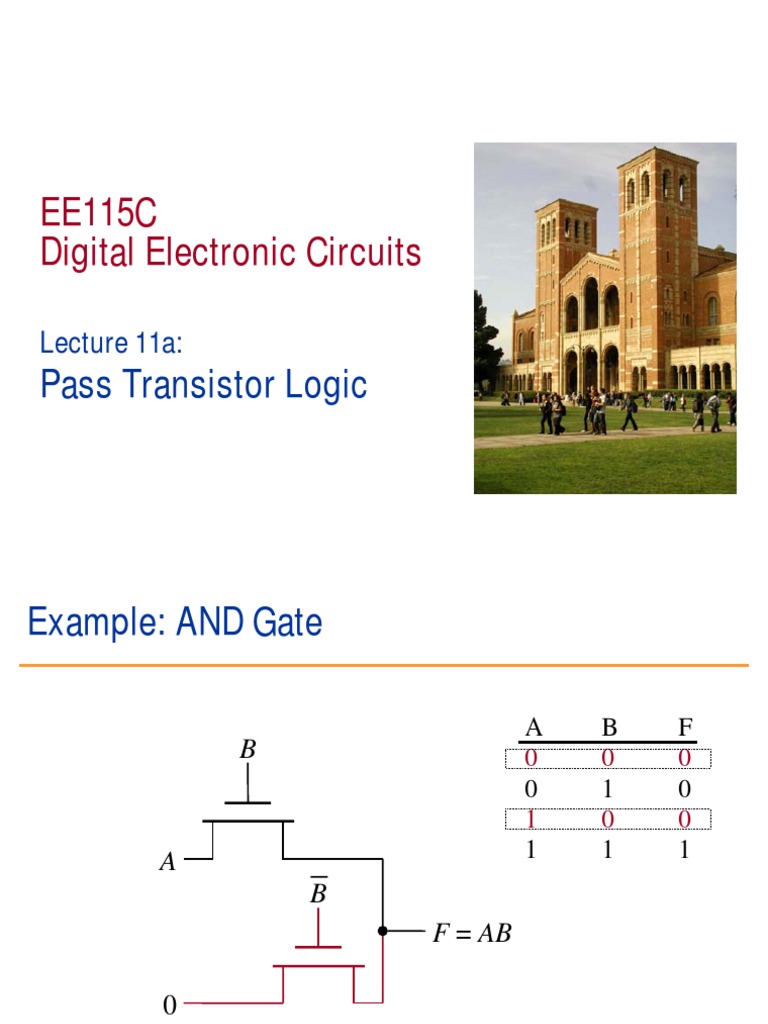 Pass Transistor Logic in Digital Circuits | PDF | Teaching Methods ...