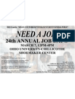 March 7th - JOB EXPO in Shoemaker Center - 12 P.M. To 4 P.M.