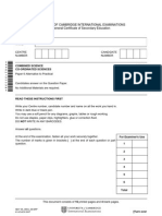 Combined Science Paper 6 Summer 07