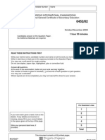 Accounting Paper 2 Winter 03