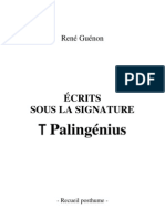 René Guénon - Autres Signatures - Palingénius