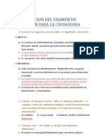 Correccion Del Examen de Educacion para La Ciudadania