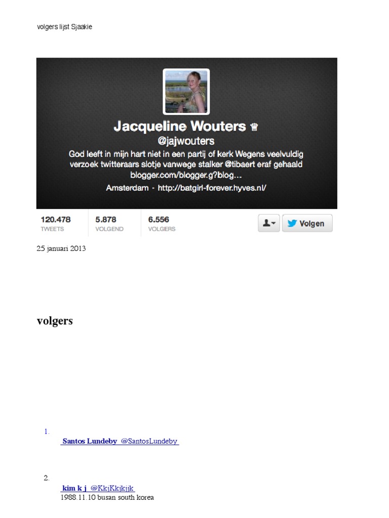 Volgerslijst Jacqueline Wouters