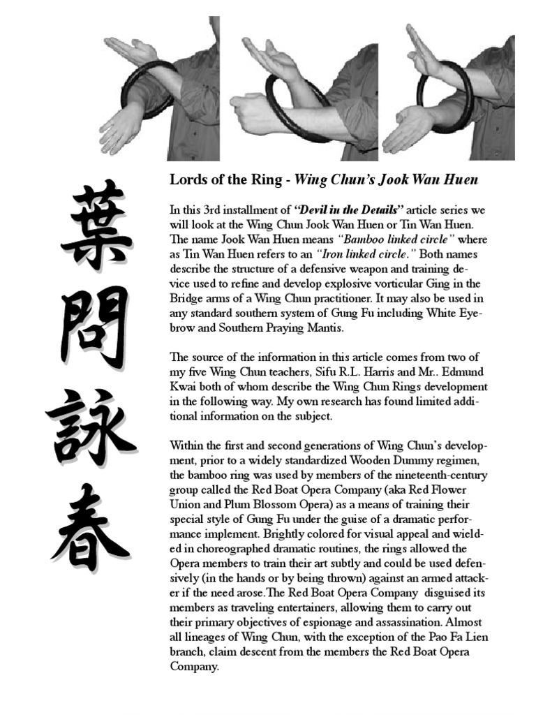 Wing Chun Ring Wing Chun Chinese Martial Arts