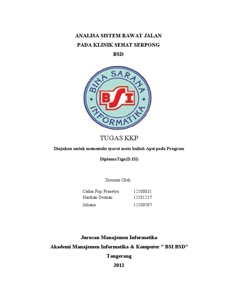Contoh Cover Tugas Akhir Bsi Guru Paud