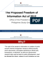 The Proposed FOI Act of 2012