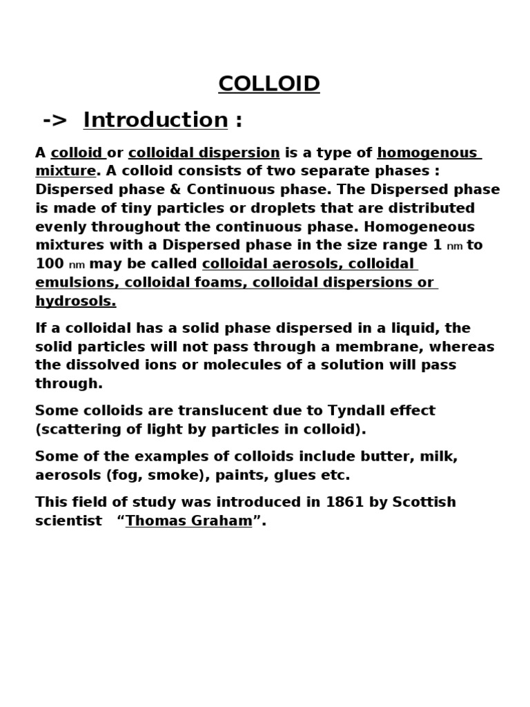 Colloids Class XII Project File | PDF | Colloid | Emulsion