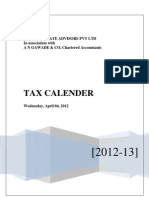 Tax Calender: San Corporate Advisors PVT LTD in Association With A N GAWADE & CO, Chartered Accountants